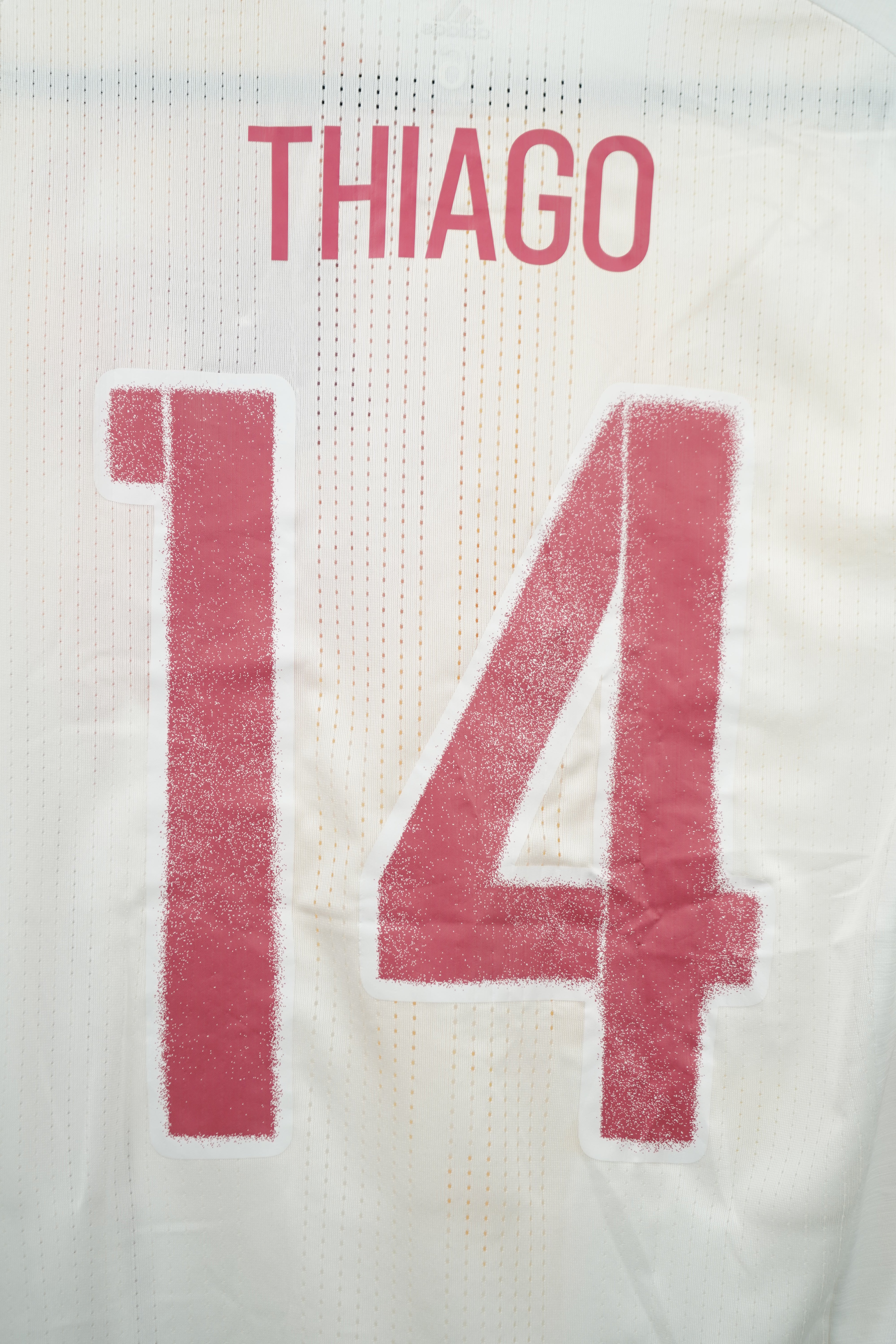 (Matchworn) Spain 2016 Away Thiago #14 - Size M