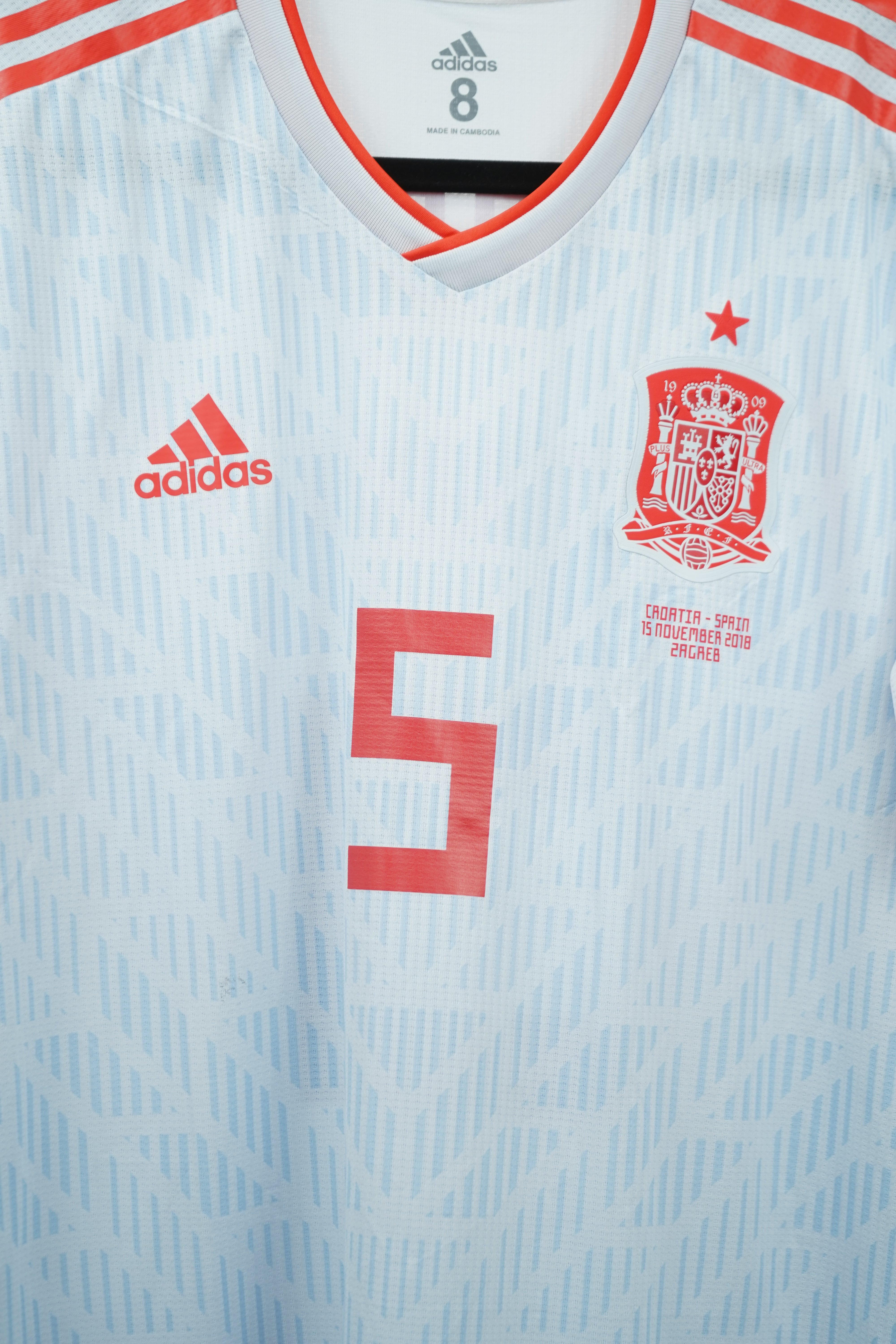 (Matchworn) Spain Away 2018 Sergio Busquets #5