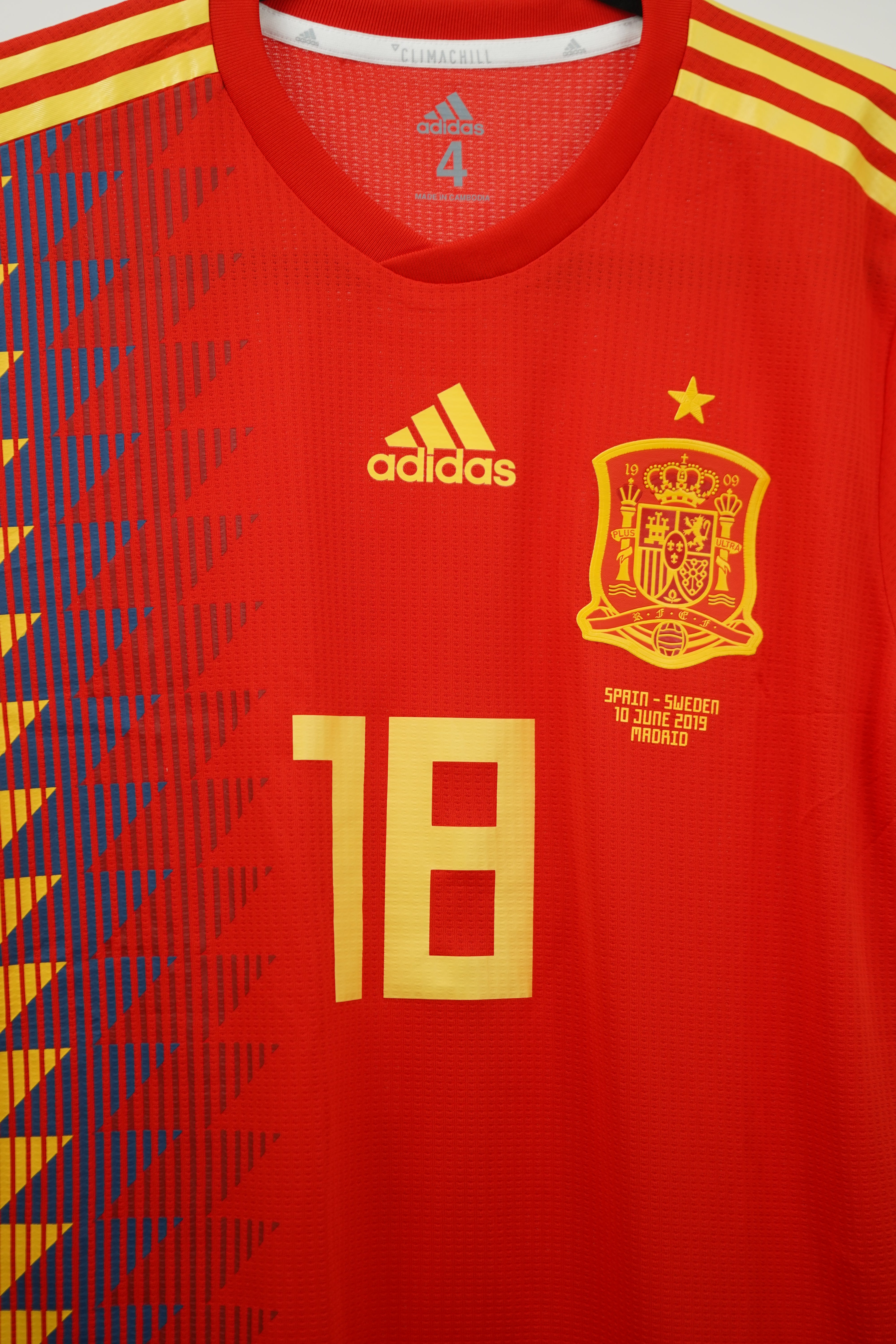 (Matchworn) España 2019 Local Jordi Alba #18 - Talla S