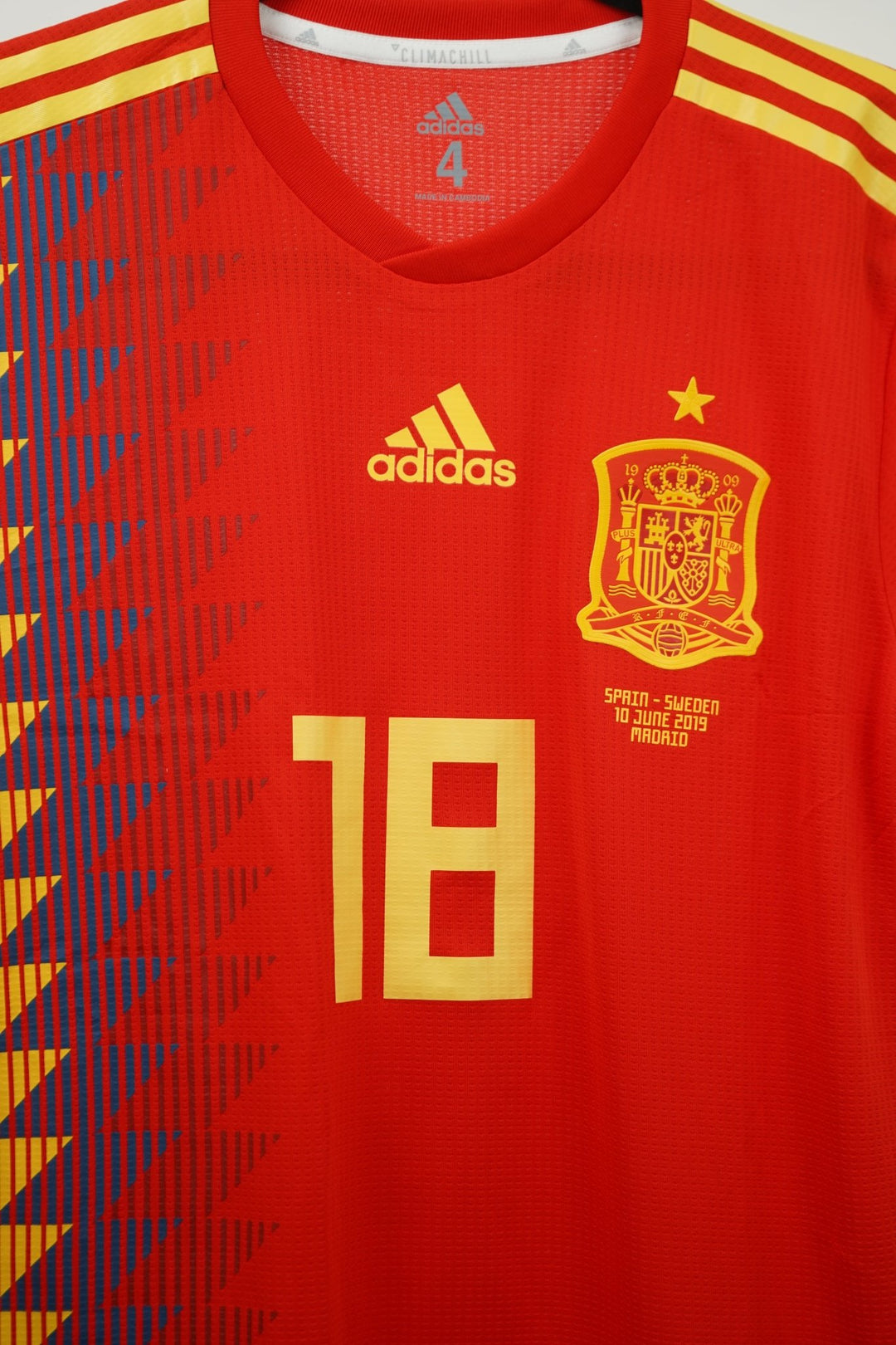 (Match Issue) España 2019 Local Jordi Alba 18 - Talla S - The Football Room Mty