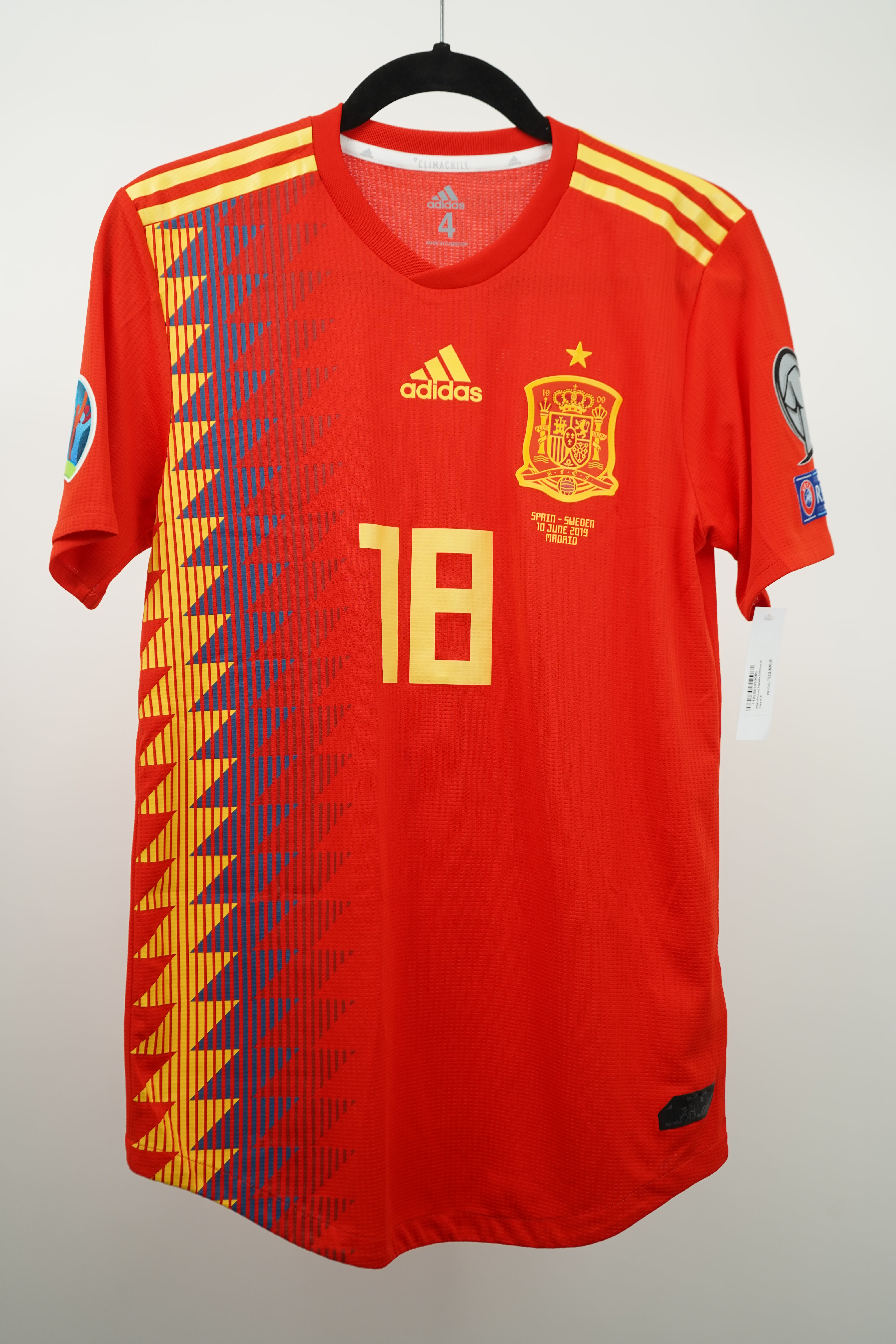 (Matchworn) España 2019 Local Jordi Alba #18 - Talla S
