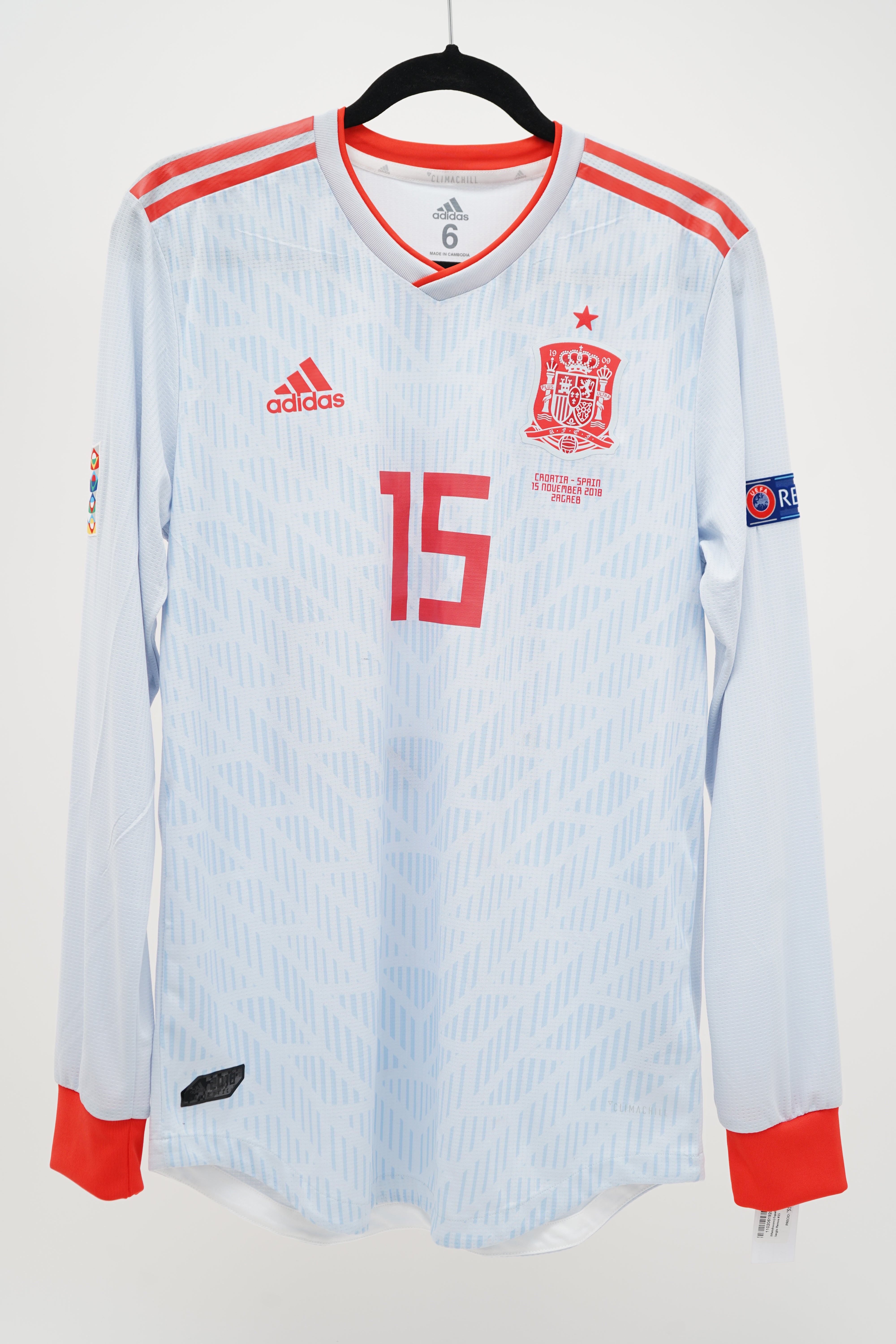(Matchworn) Spain 2018 Away Sergio Ramos #15