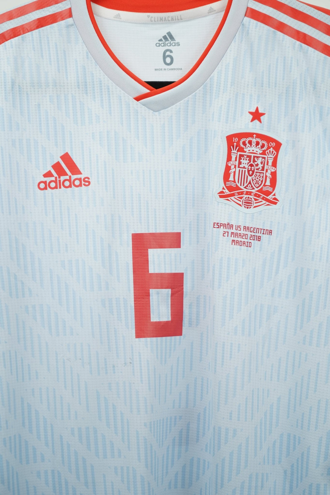 (Match Issue) España 2018 Visitante Andres Iniesta 6 - The Football Room Mty