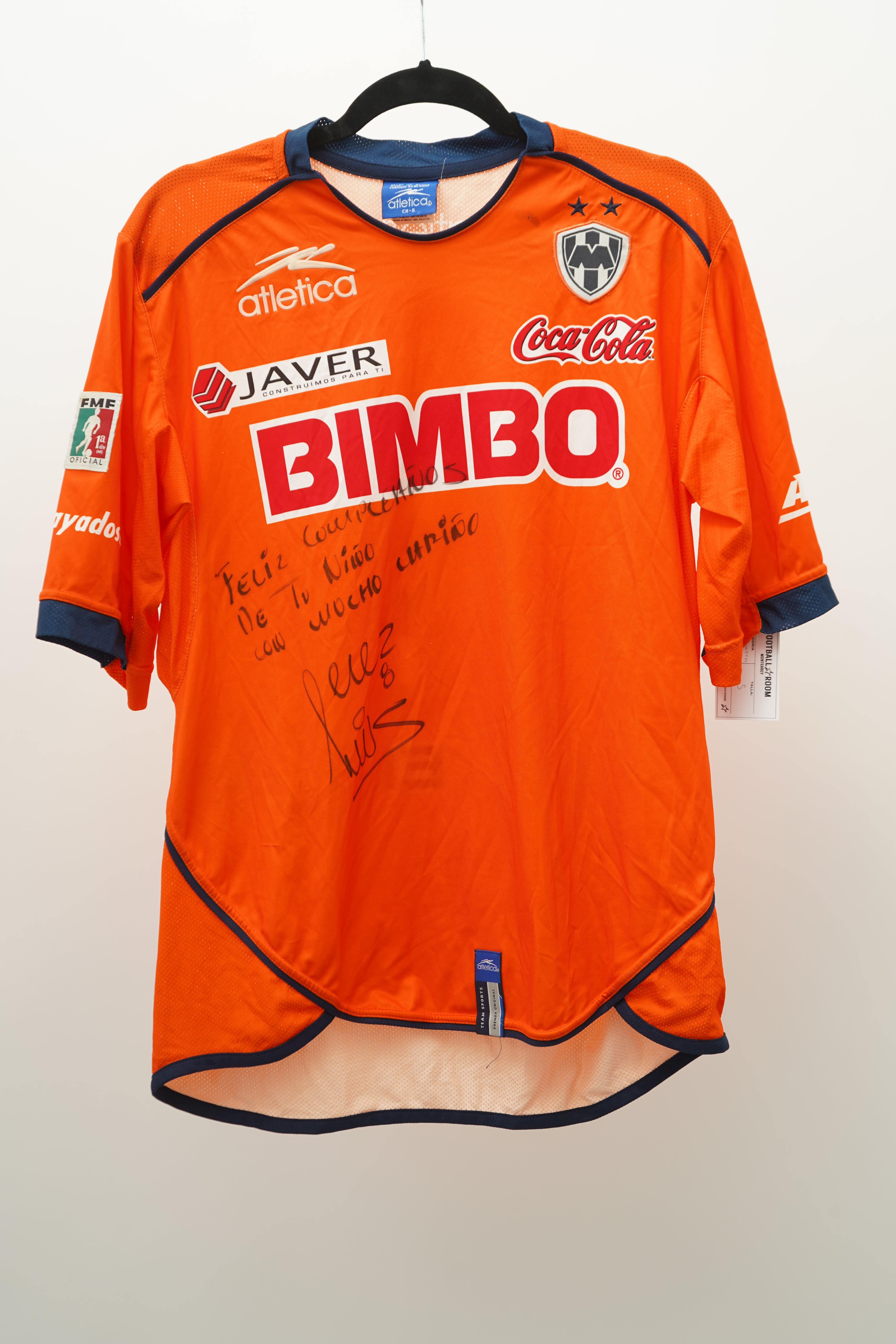 (Matchworn) Rayados visitante 2004-2005 Lucho Perez #8 - Talla S