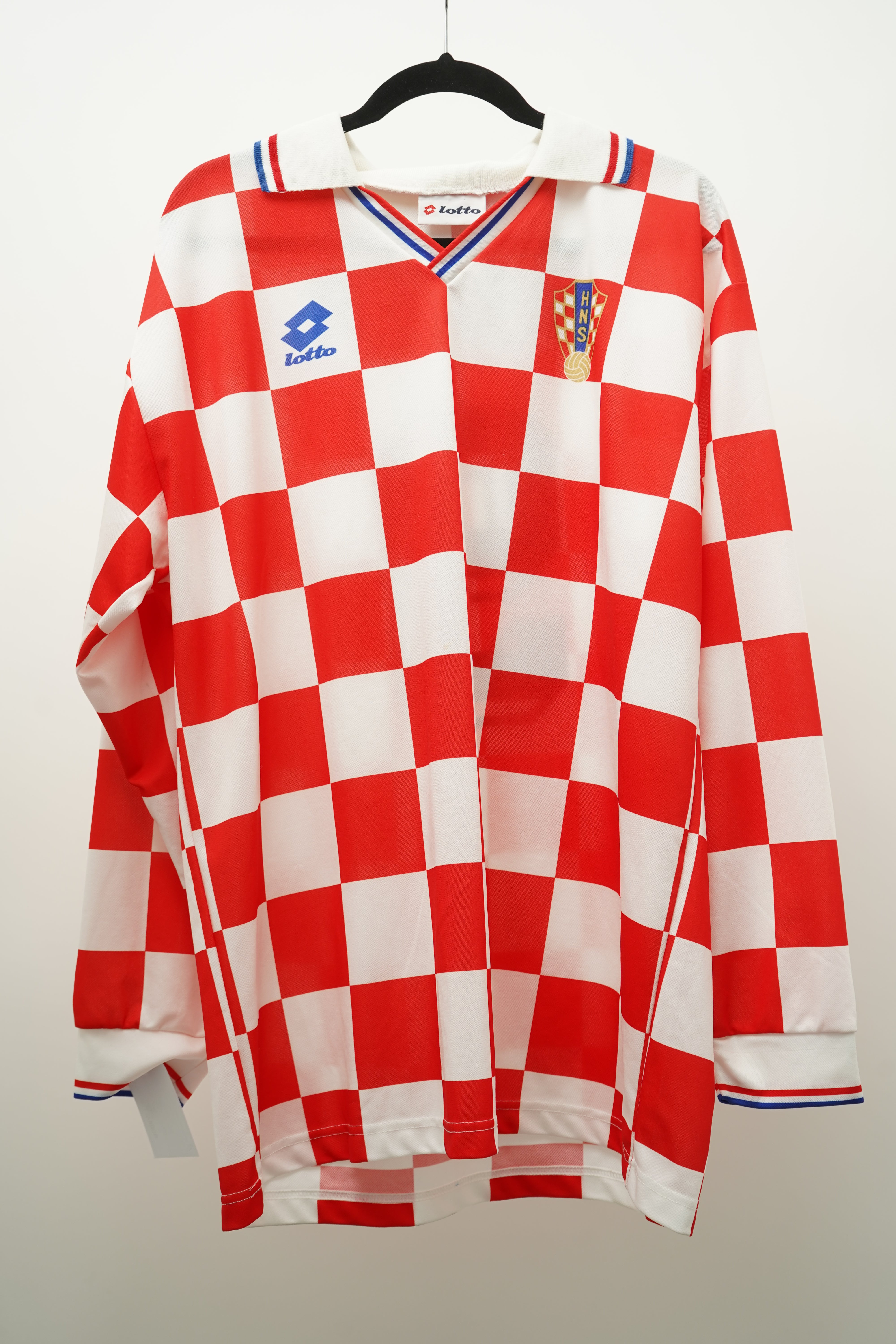 (Match Worn) Croacia manga larga 1996 Davor Suker #9 - Talla XL