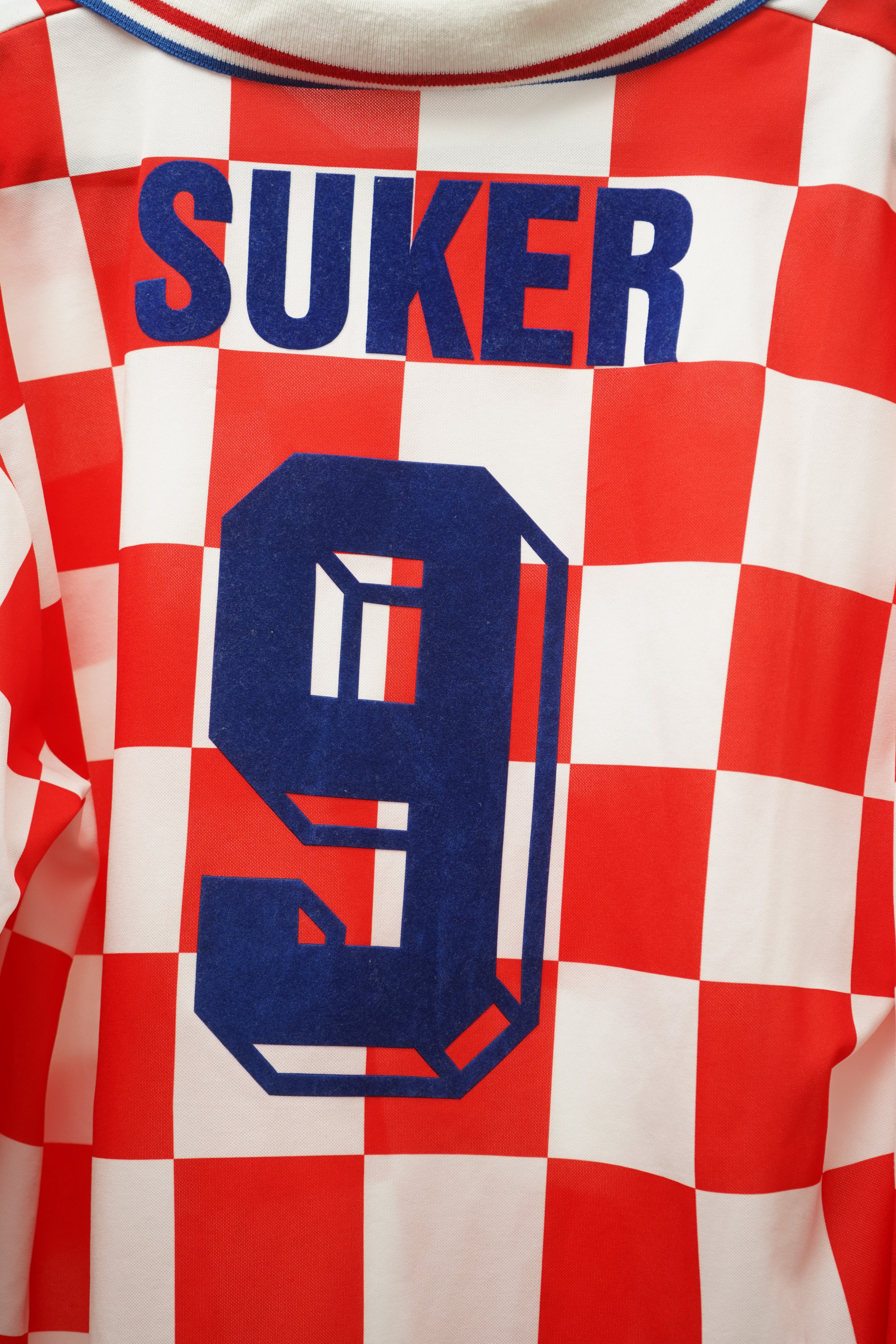 (Match Worn) Croacia manga larga 1996 Davor Suker #9 - Talla XL