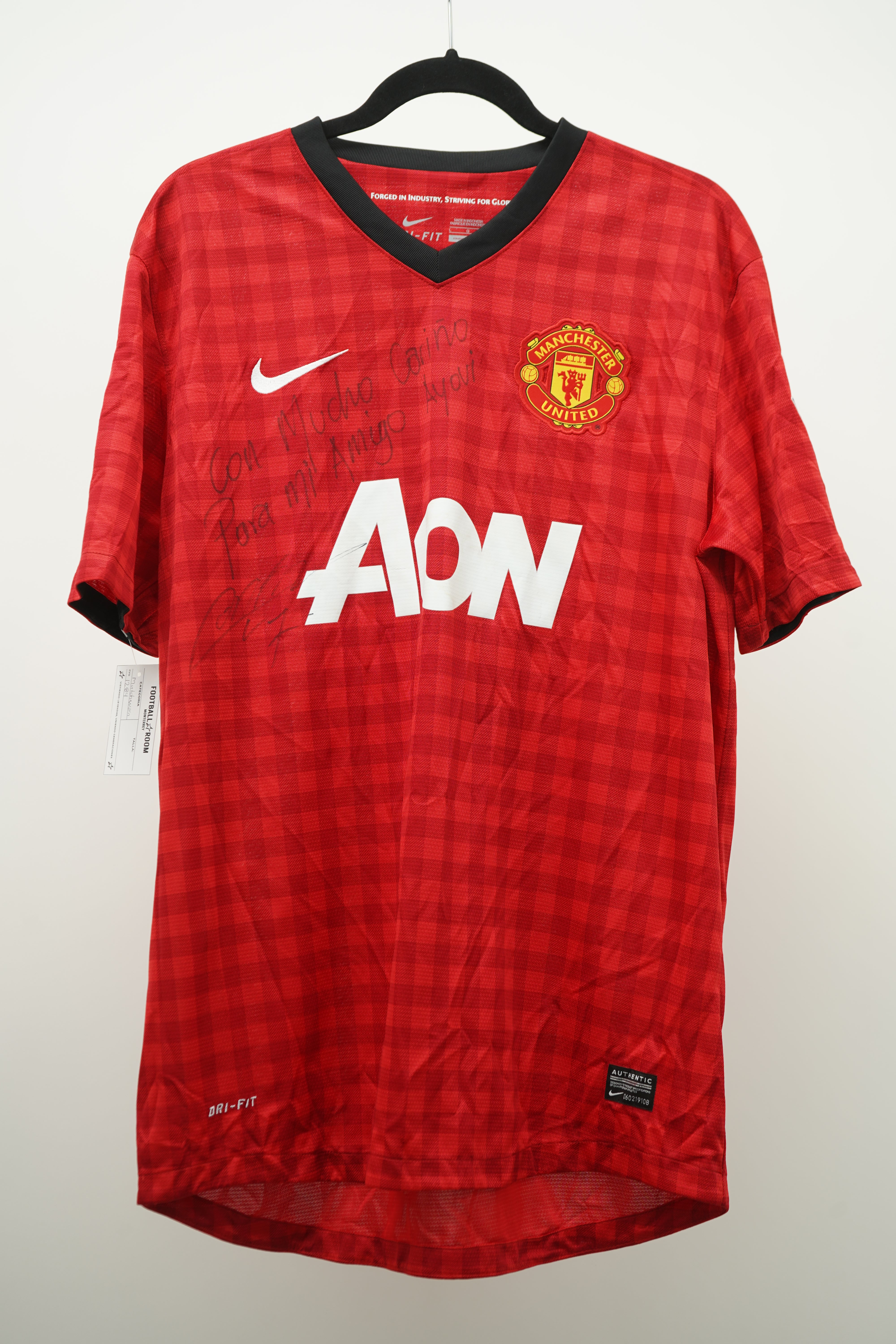 (Matchworn) Manchester united 2012-2013 #7 Antonio Valencia - L
