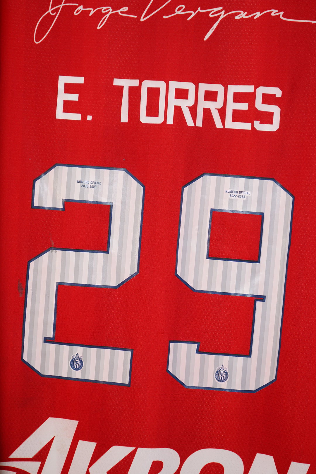 (Matchworn) Chivas amistoso vs Getafe 2022 E. Torres #29 - Talla XL
