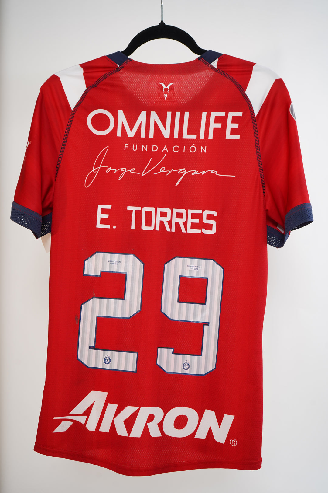 (Matchworn) Chivas amistoso vs Getafe 2022 E. Torres #29 - Talla XL