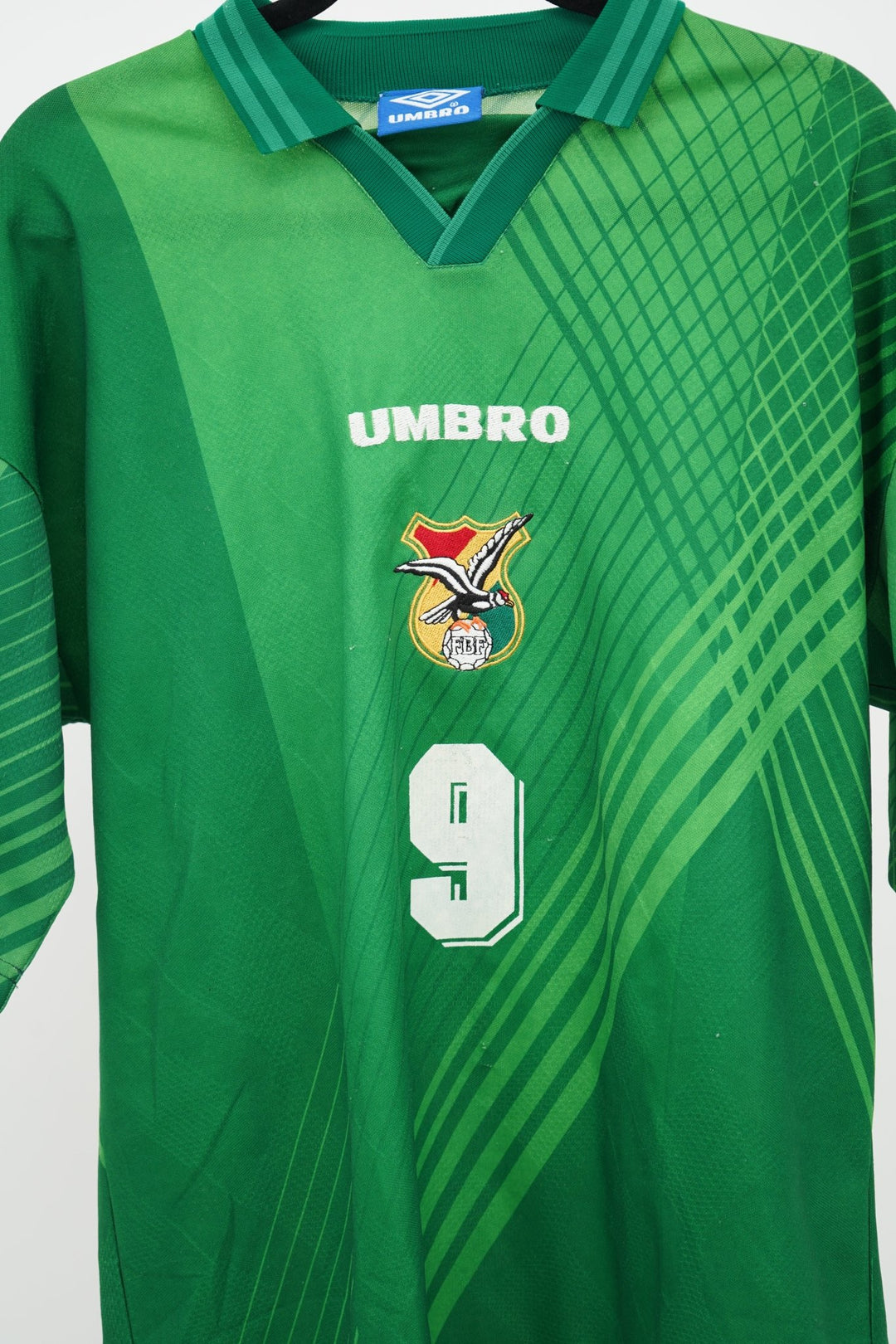 (Matchworn) Bolivia 1997 Umbro Ochaizpur 9 - L (8/10) - The Football Room Mty