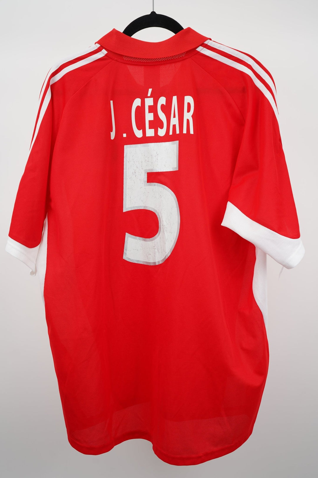 (Matchworn) Benfica Local 2001 - 2002 5 J. Cesar - XL (8/10) - The Football Room Mty