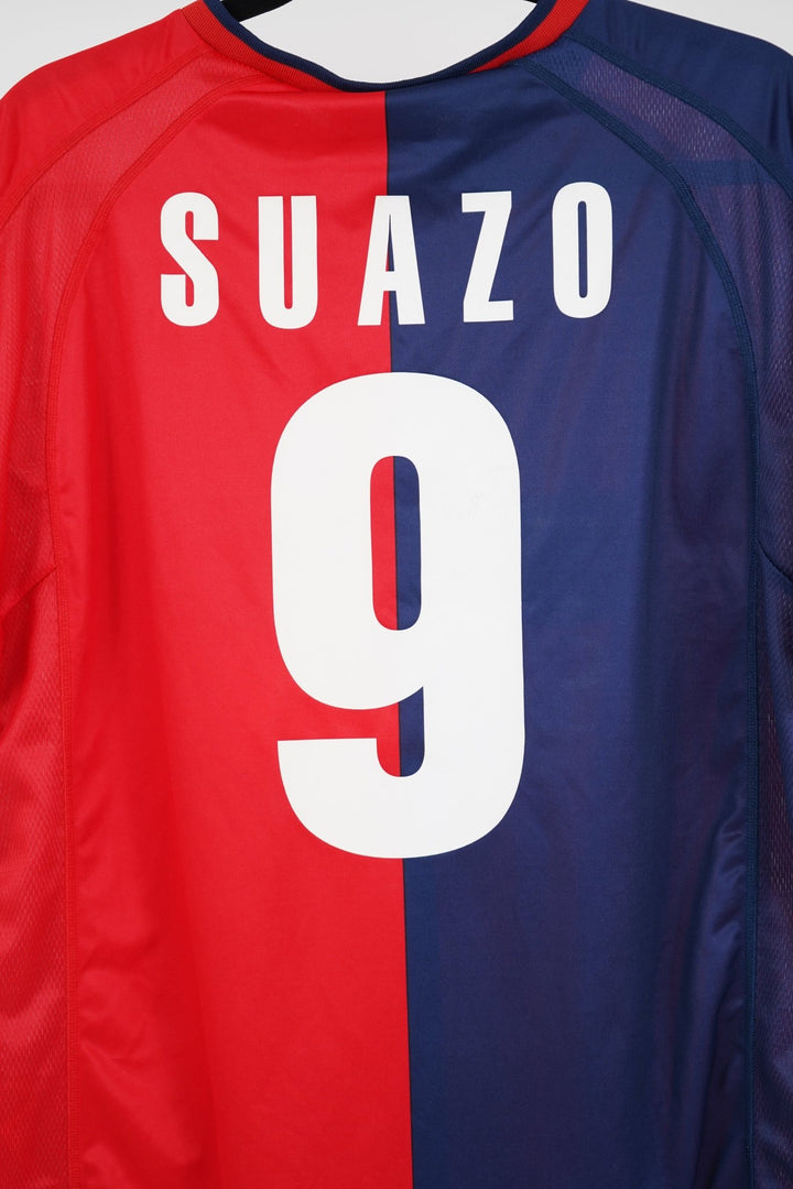 (Matchworn) Cagliari Calcio 2001 - 2002 David Suazo 9 "El Rey David" - The Football Room Mty