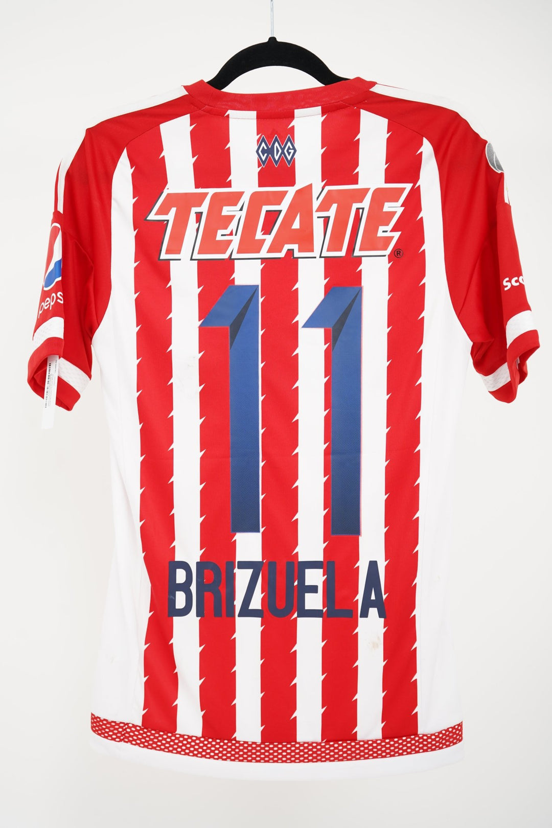 (Matchworn) Chivas 2015 - 16 Local Brizuela 11 (100 años) - The Football Room Mty