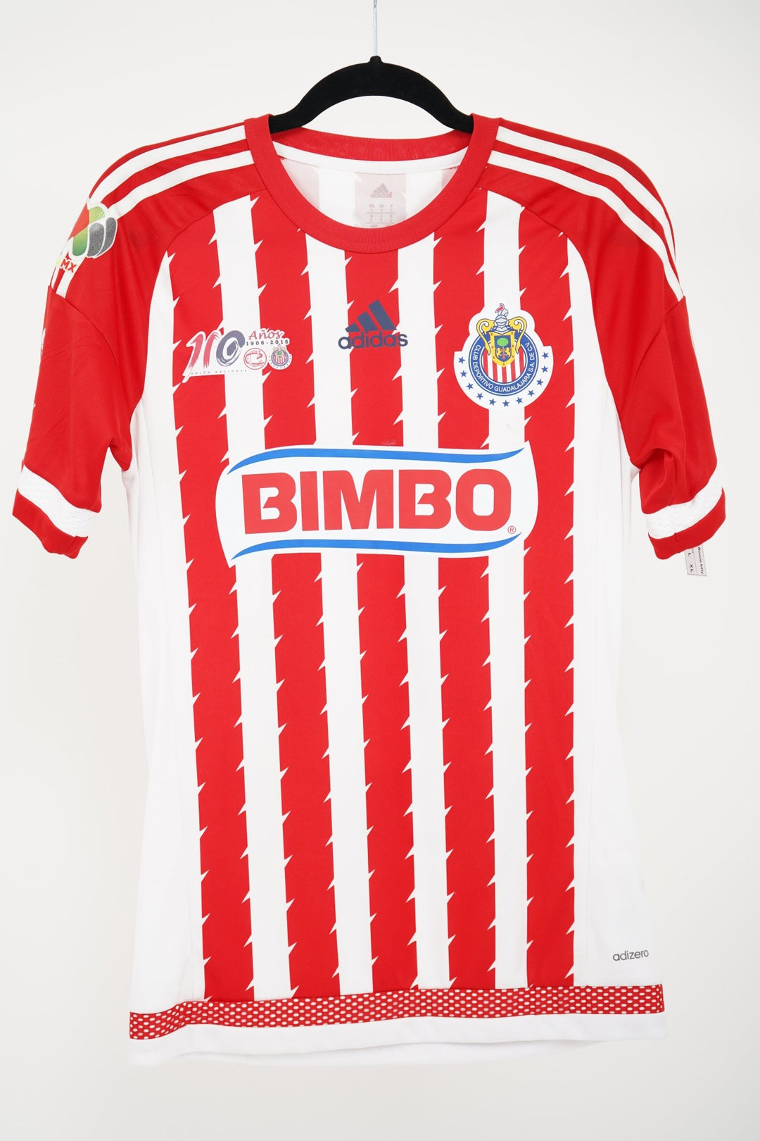 (Matchworn) Chivas 2015 - 16 Local Brizuela 11 (100 años) - The Football Room Mty