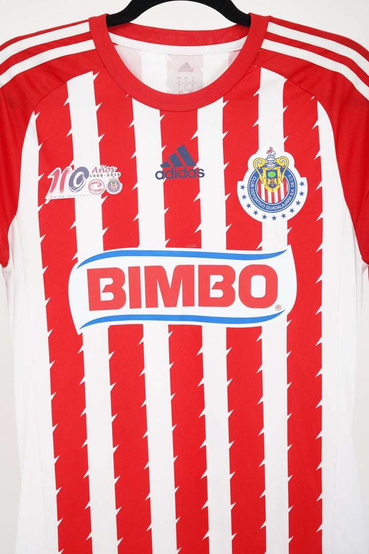(Matchworn) Chivas 2015 - 16 Local Brizuela 11 (100 años) - The Football Room Mty