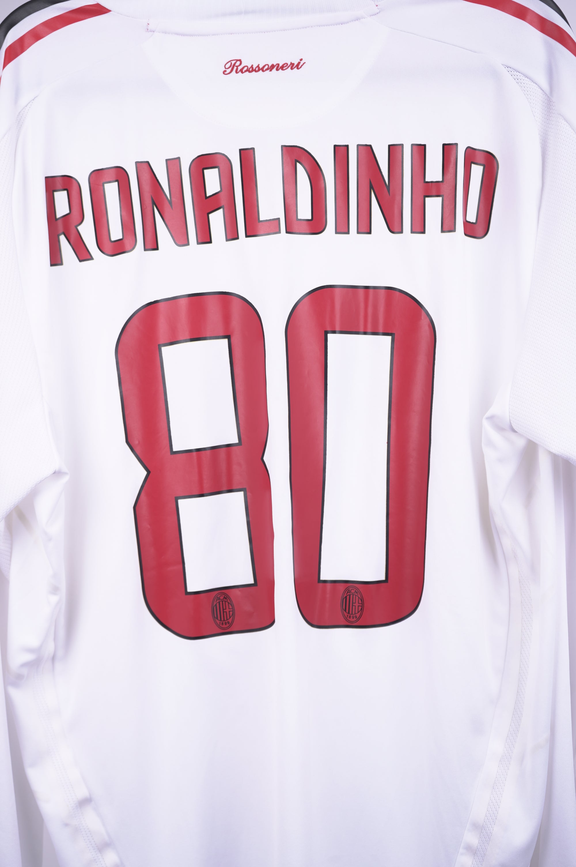 AC Milan 2008 Away Ronaldinho 80 World Club Champion Patch