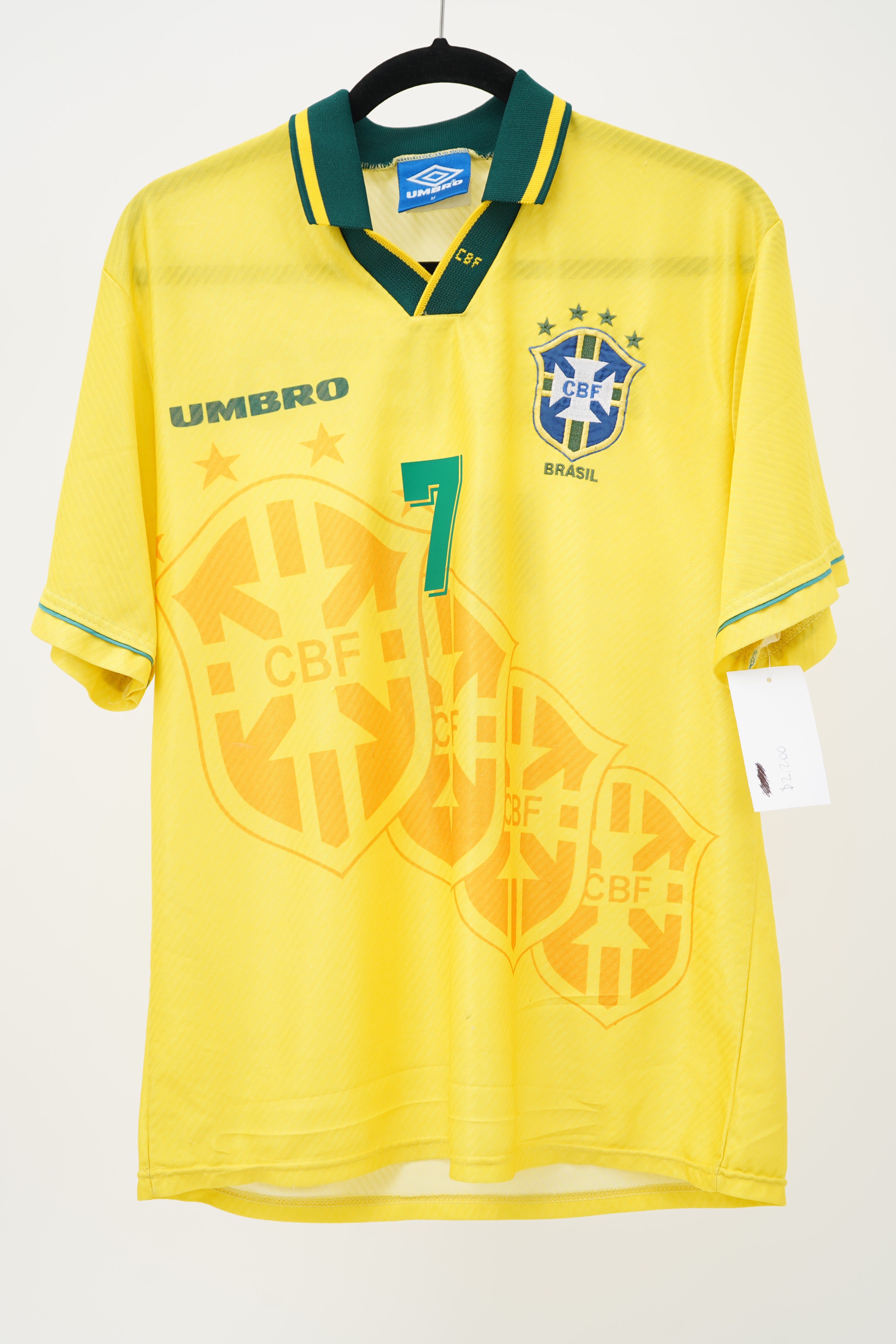 Brazil Home 1994 Umbro Bebeto #7 - Size M