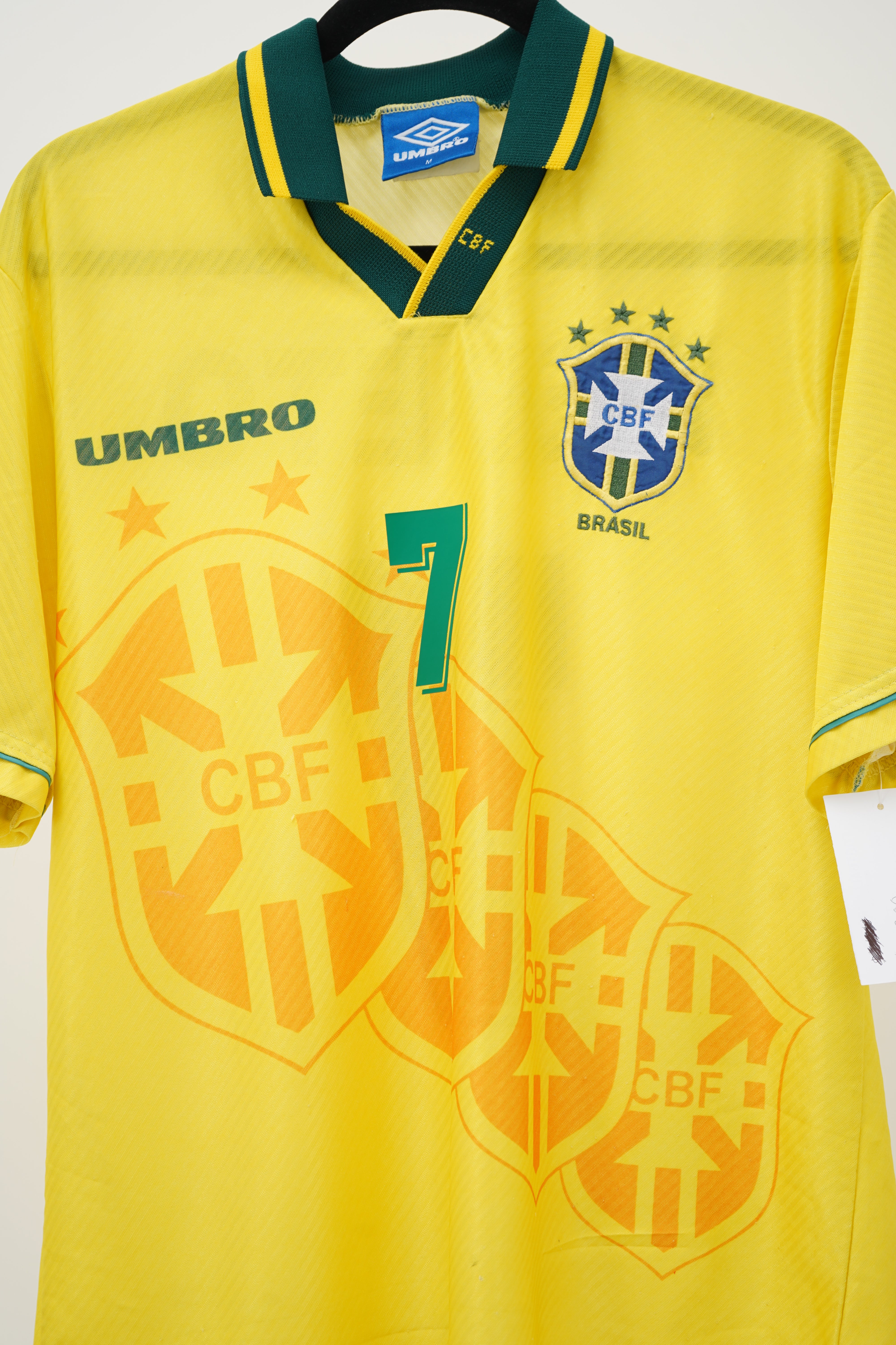 Brazil Home 1994 Umbro Bebeto #7 - Size M