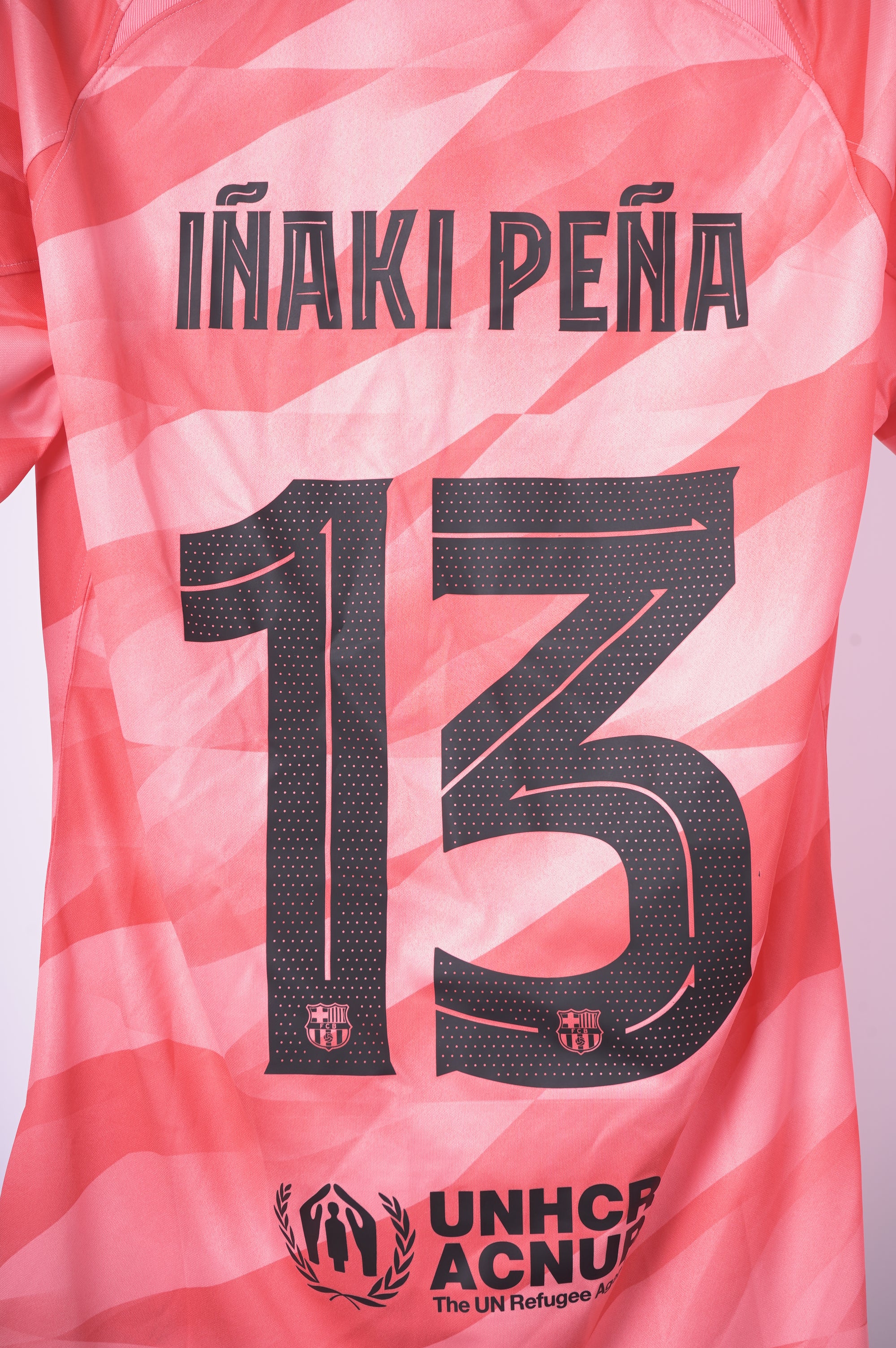 (Match Issue) Barcelona 2023-2024 #13 Pink utileria champions Iñaki Peña