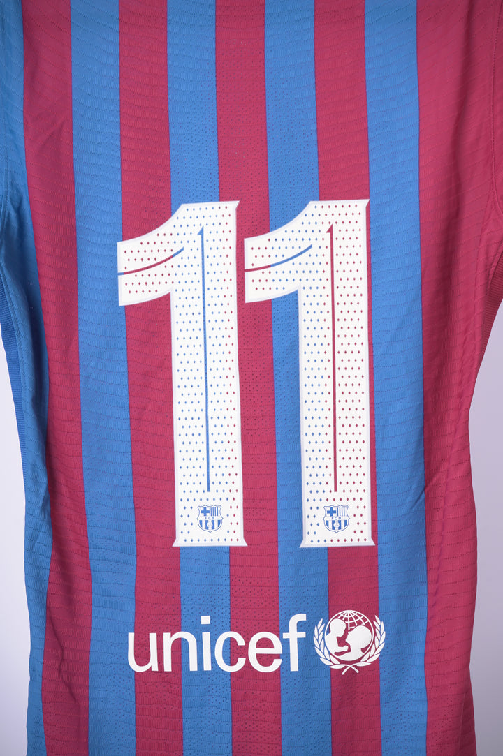 Barcelona Home 2021-2022 #11 Adama Traore