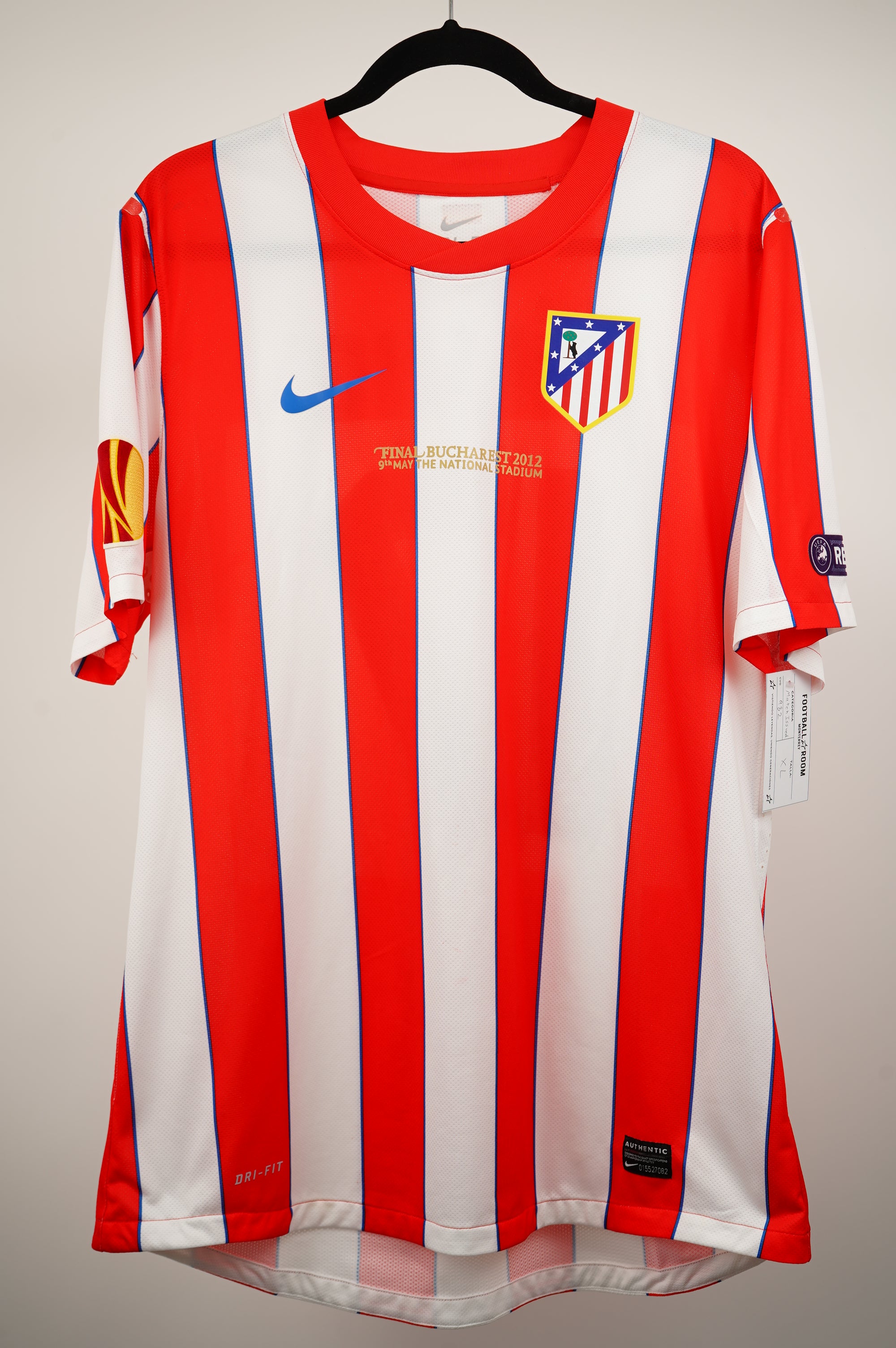 (Match Issue) Atlético de Madrid Home 2012 Europa League Final Silvio #17 - Size XL