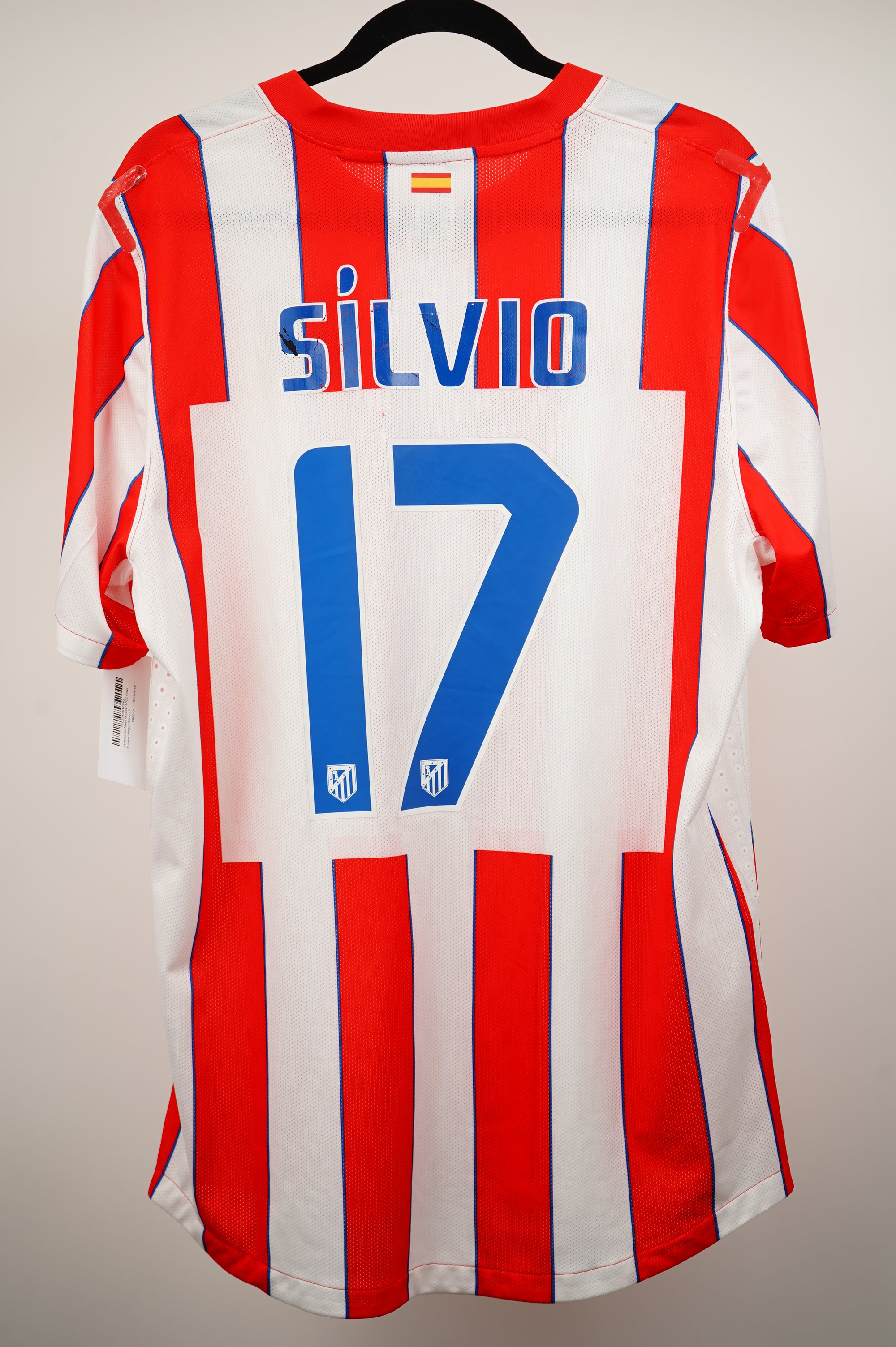 (Match Issue) Atlético de Madrid Home 2012 Europa League Final Silvio #17 - Size XL