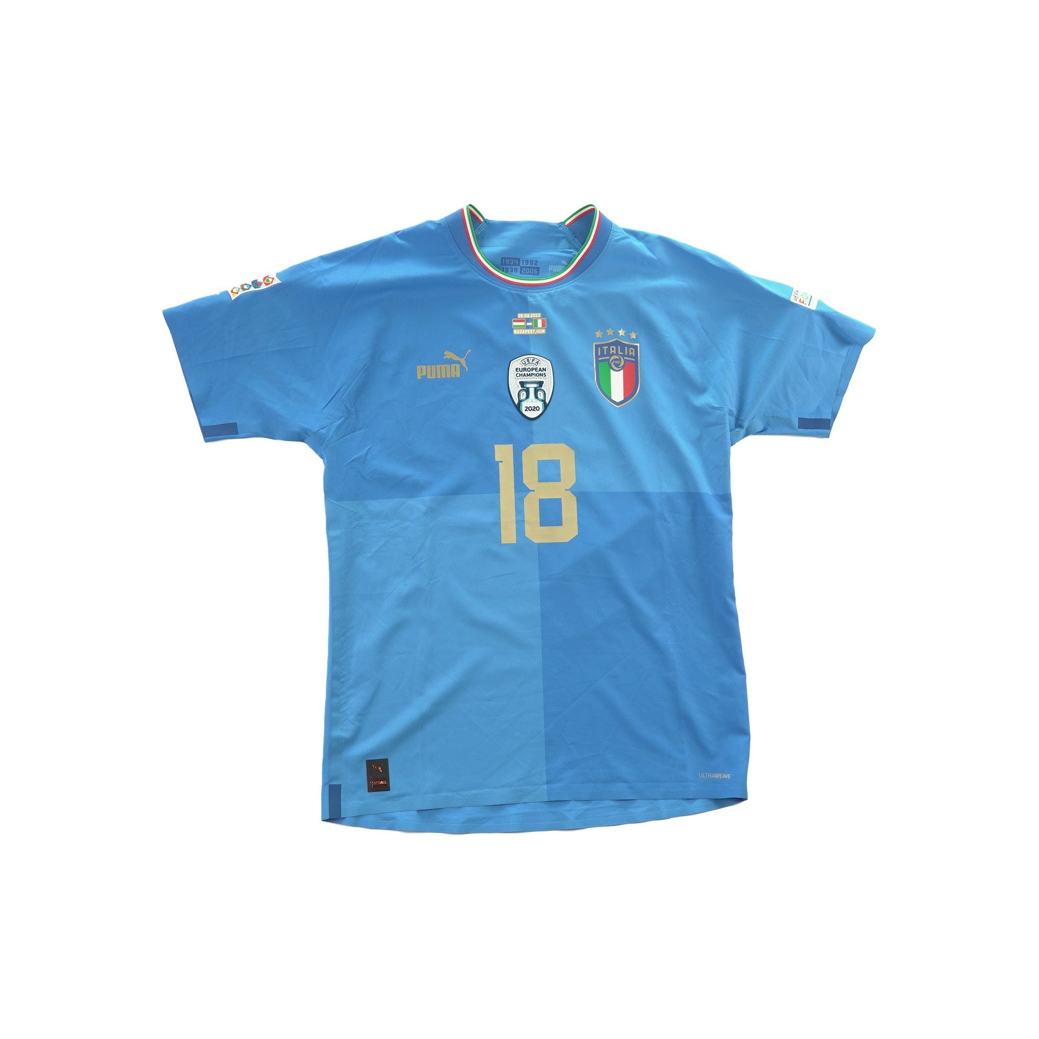 (Matchworn) Italia 2022 Barella #18