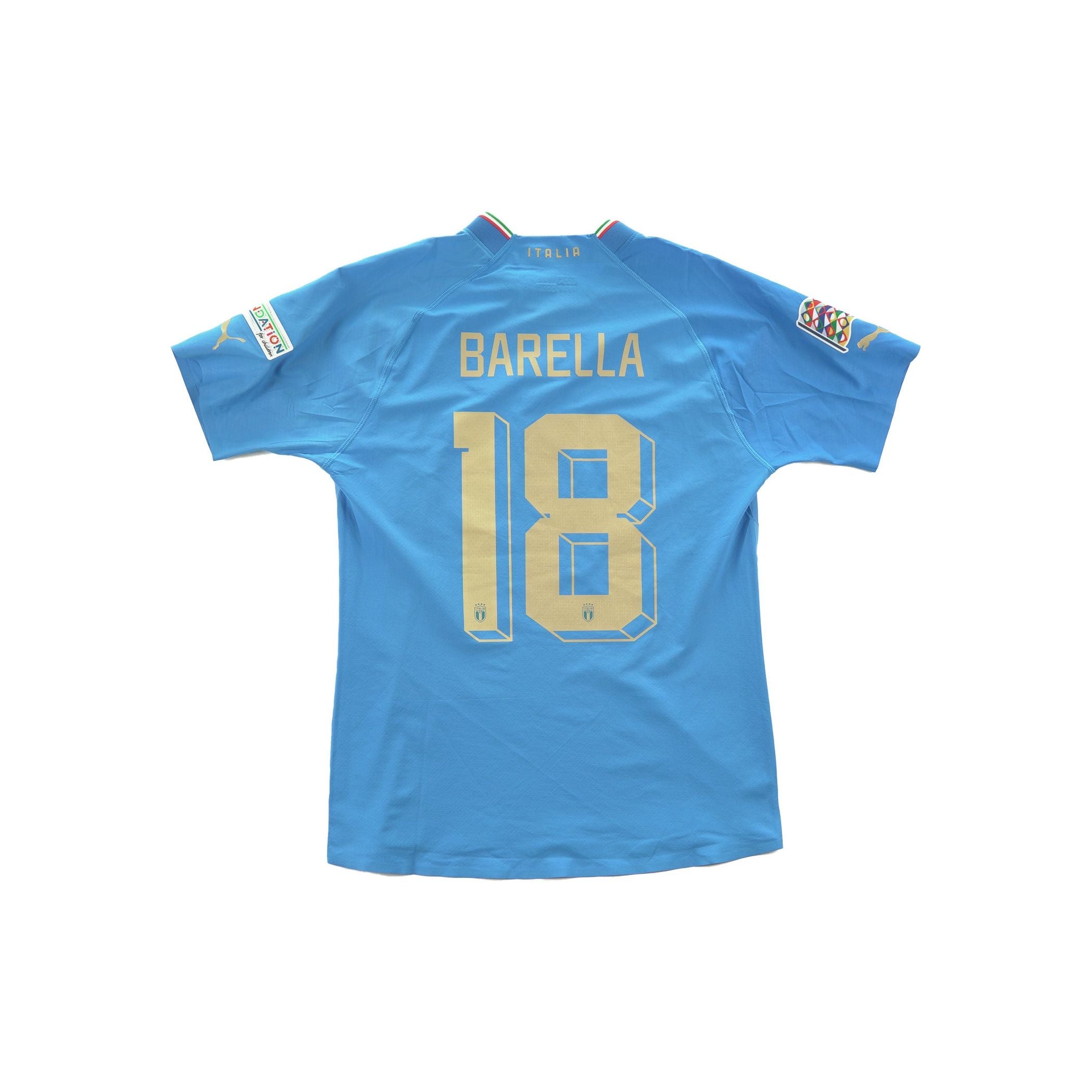 (Matchworn) Italia 2022 Barella #18