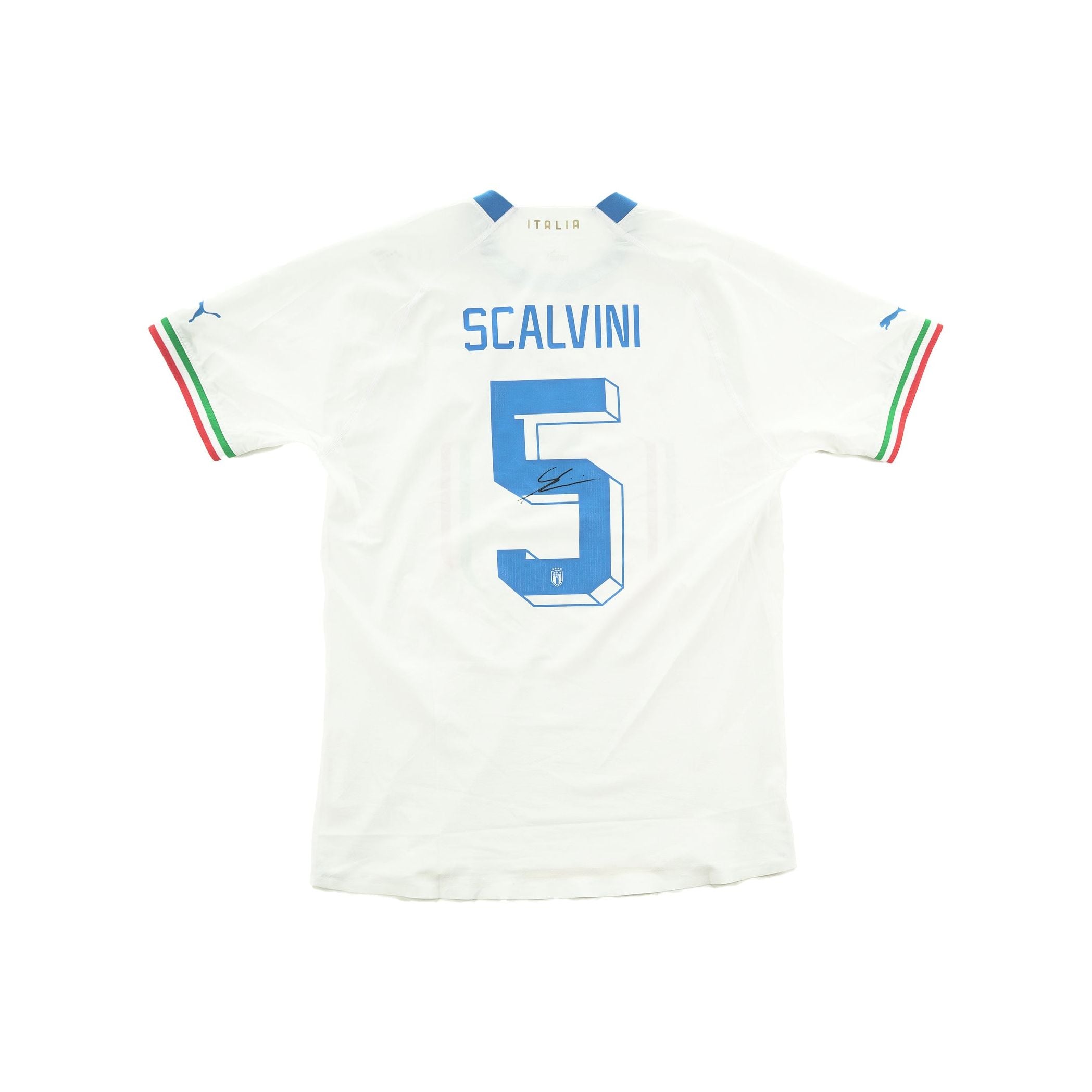 (Firmada) (Matchworn) Italia 2022 Visitante Scalvini #5