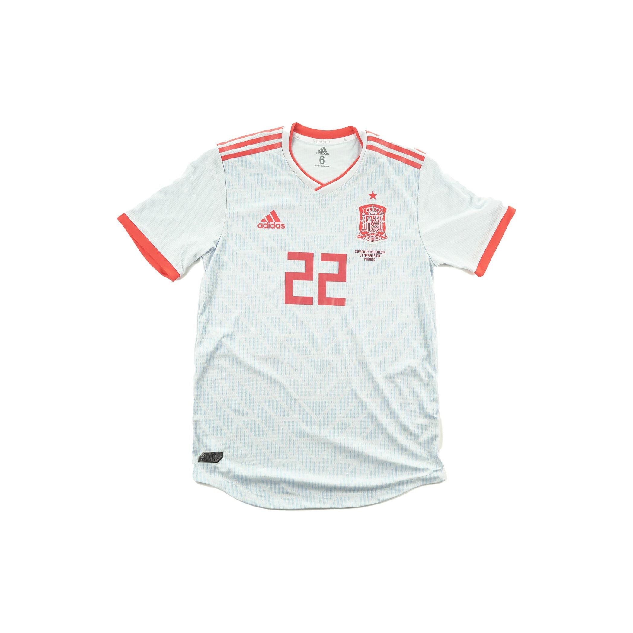 (Matchworn) España 2018 Visitante Isco #22