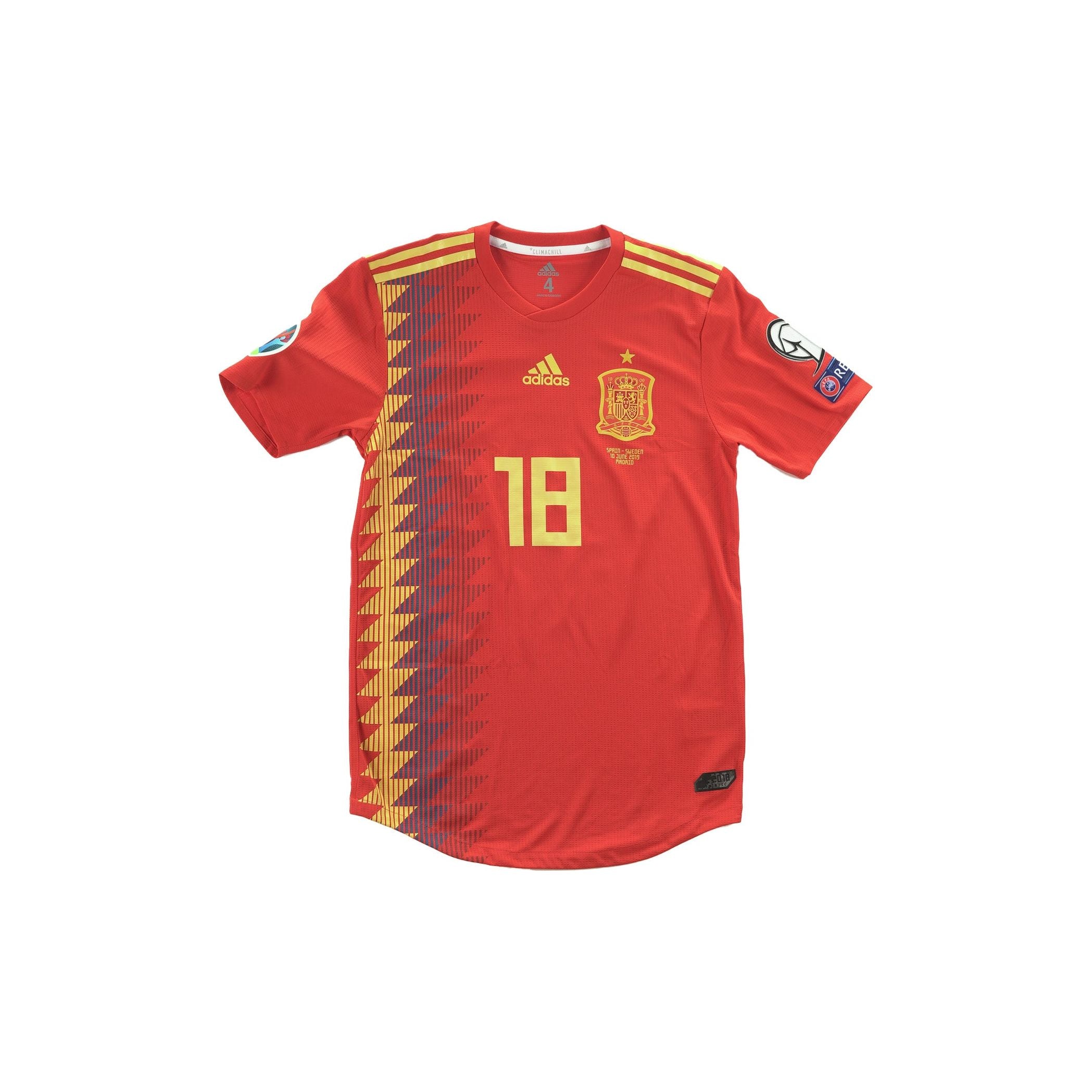 (Matchworn) España 2019 Local Jordi Alba #18